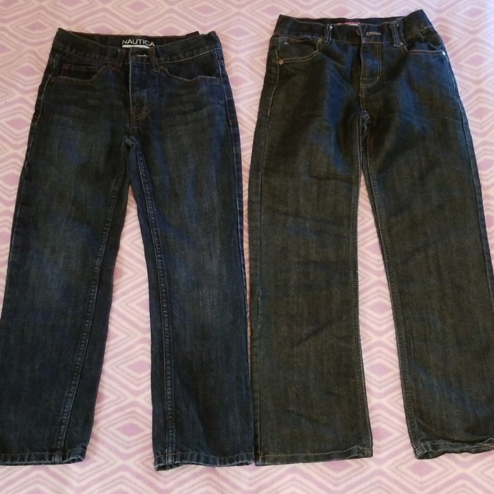 2 pairs name brand boys Jean's